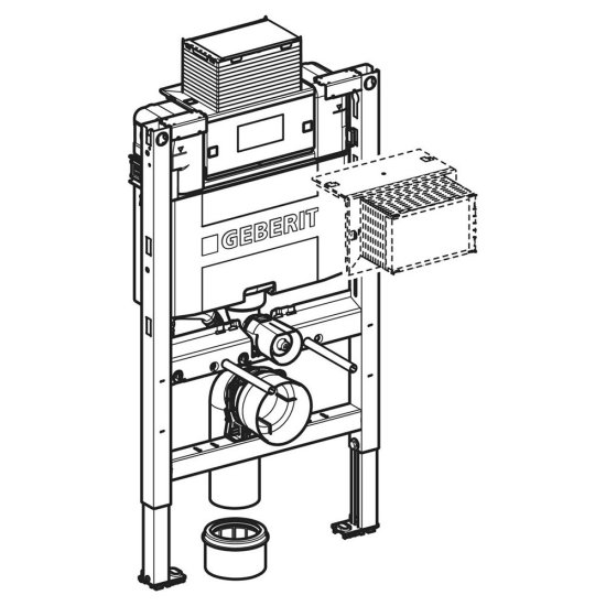 Инсталляция Geberit Omega Duofix для подвесного унитаза низкая без кнопки