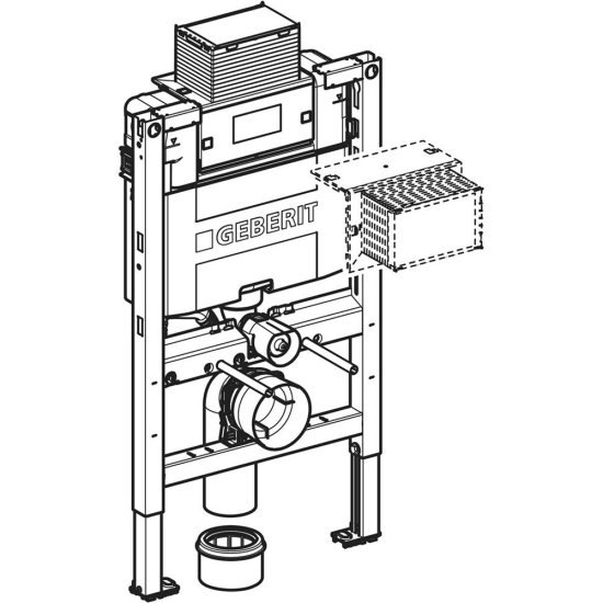 Инсталляция Geberit Omega Duofix для подвесного унитаза низкая без кнопки