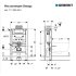 Инсталляция Geberit Omega Duofix низкая для подвесного унитаза без кнопки