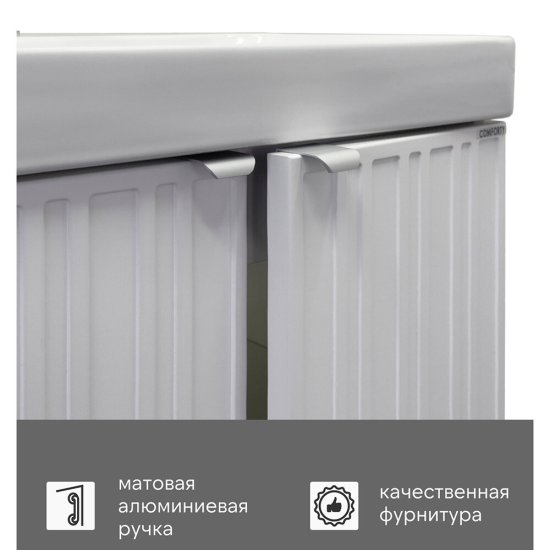 Комплект тумба с раковиной Comforty Мансанильо 60 см подвесная белая матовая (CF19595BX-60)