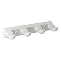 Вешалка для ванной WasserKraft Kammel K-8300 4 крючка на шуруп металл белая (K-8374W)
