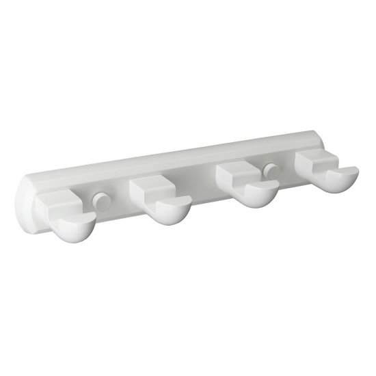 Вешалка для ванной WasserKraft Kammel K-8300 4 крючка на шуруп металл белая (K-8374W)