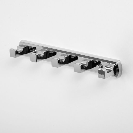 Вешалка для ванной WasserKraft Lippe K-6500 5 крючков на шуруп металл хром (K-6575)