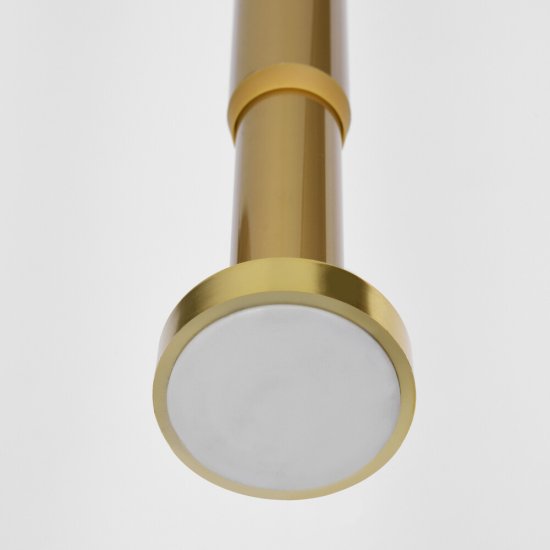 Карниз для ванной 110-200 см телескопический прямой алюминий золото