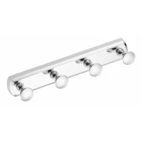Вешалка для ванной WasserKraft 4 крючка на шуруп металл хром (K-1074)