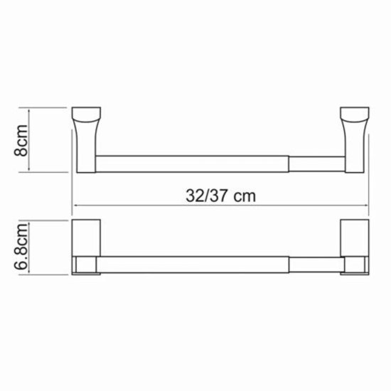 Держатель для бумажных полотенец WasserKraft Leine 320 мм на шуруп металл хром (K-5091)
