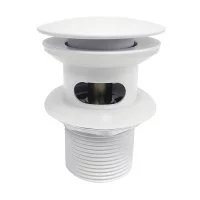 Донный клапан WasserKraft клик-клак 1 1/4 с переливом белый (A153)