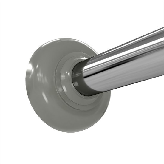 Карниз для ванной 180х90 см сборный Г-образный алюминий хром