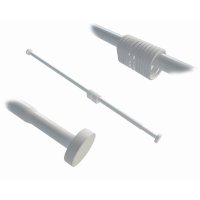 Карниз для ванной 110-200 см телескопический прямой алюминий белый