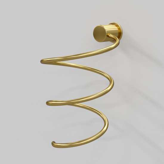 Держатель для фена WasserKraft на шуруп металл матовое золото (K-1080BG)