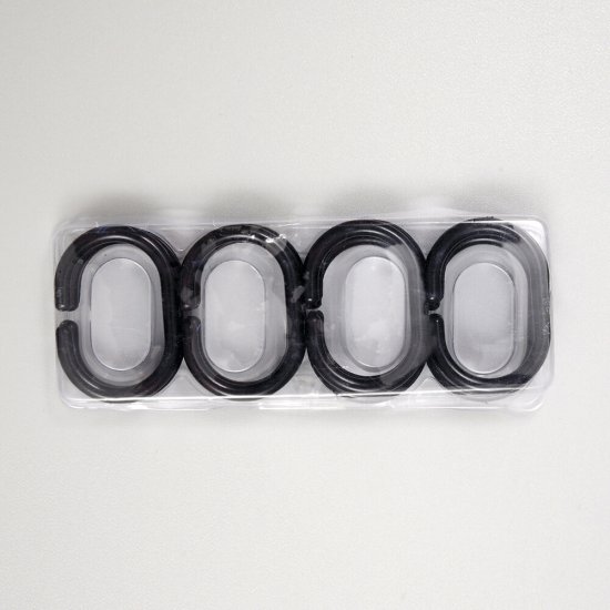 Карниз для ванной 90х90 см сборный Г-образный алюминий черный