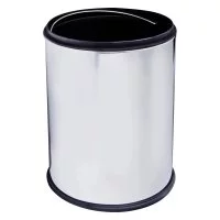 Ведро для мусора WasserKraft K-625 с крышкой 5 л металл хром