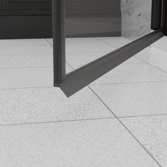 Душевая дверь Dolphin TN-03B стекло прозрачное 90х195 см профиль черный 6 мм распашная (54930309-14)