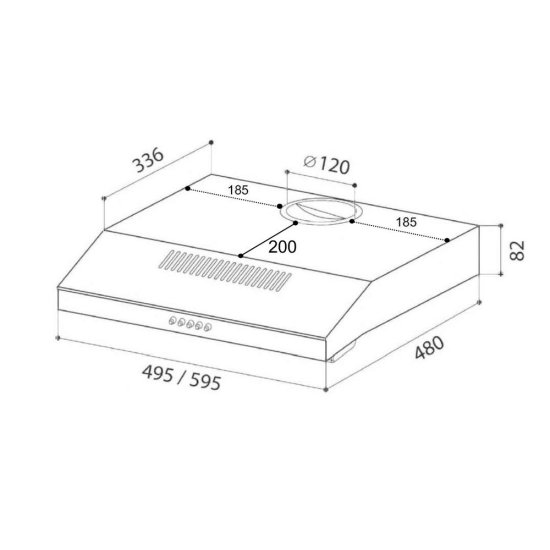 Кухонная вытяжка подвесная Lex S 60 см белая