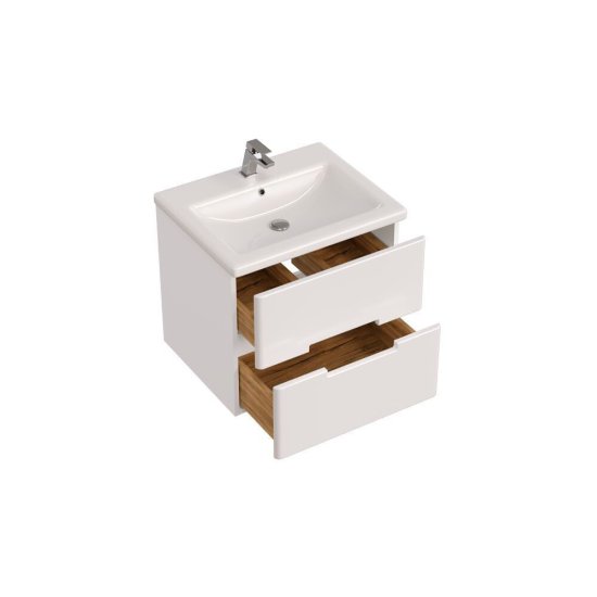 Комплект тумба с раковиной Sanstar Ориана 50 см подвесная белая (369.1-1.4.1.ККОМ)