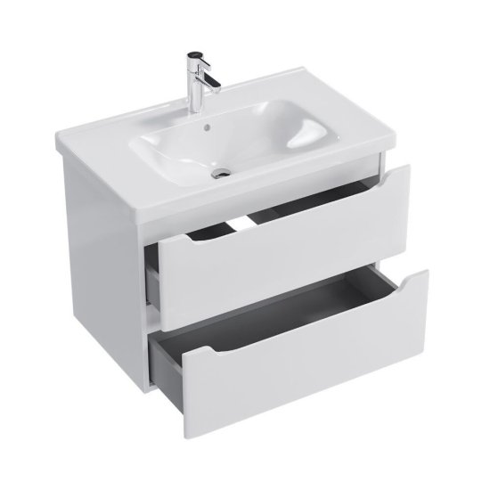 Комплект тумба с раковиной Sanstar Lanciano 80 см подвесная белая (306.1-1.5.1.К)