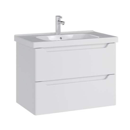 Комплект тумба с раковиной Sanstar Lanciano 80 см подвесная белая (306.1-1.5.1.К)