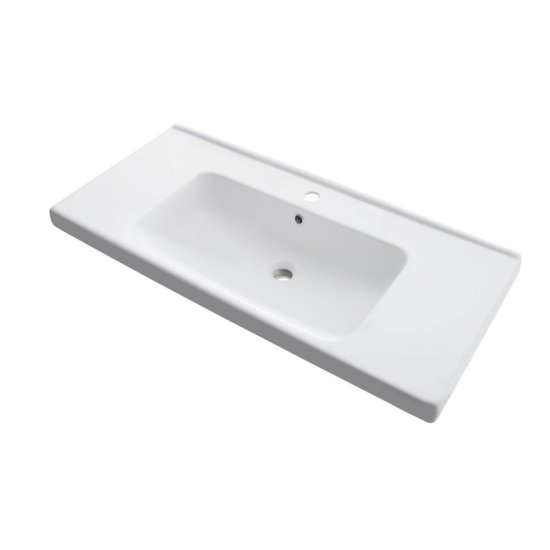 Комплект тумба с раковиной Sanstar Lanciano 100 см напольная белая (313.1-1.5.1.К)