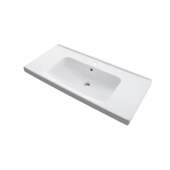 Комплект тумба с раковиной Sanstar Lanciano 100 см подвесная белая (314.1-1.5.1.К)