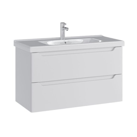 Комплект тумба с раковиной Sanstar Lanciano 100 см подвесная белая (314.1-1.5.1.К)