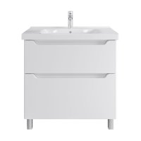 Комплект тумба с раковиной Sanstar Lanciano 80 см напольная белая (304.1-1.5.1.К)