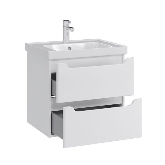 Комплект тумба с раковиной Sanstar Lanciano 60 см подвесная белая (305.1-1.5.1.К)