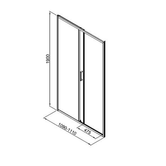 Душевая дверь Good Door Lite WTW-110-C-CH стекло прозрачное 110х190 см профиль хром 5 мм раздвижная (ЛТ00007)