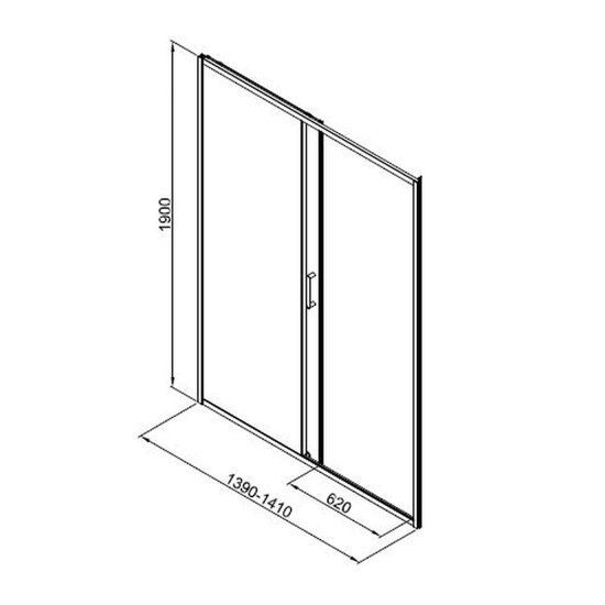Душевая дверь Good Door Lite WTW-140-C-CH стекло прозрачное 140х190 см профиль хром 5 мм раздвижная (ЛТ00010)