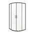 Душевой уголок Good Door Lite R-90-C-B черный 90х90х190 см четверть круга стекло прозрачное 5 мм (ЛТ00027)