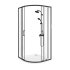 Душевой уголок Good Door Lite R-90-C-B черный 90х90х190 см четверть круга стекло прозрачное 5 мм (ЛТ00027)