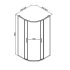 Душевой уголок Good Door Lite R-90-C-B черный 90х90х190 см четверть круга стекло прозрачное 5 мм (ЛТ00027)