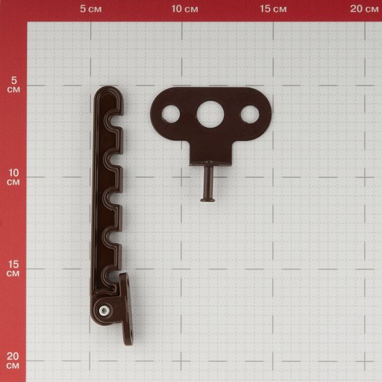 Ограничитель открывания створки Гребенка стальной коричневый