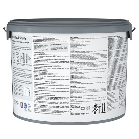 Краска фасадная Tikkurila/Tikkivala Facade Acrylate база C бесцветная 9 л