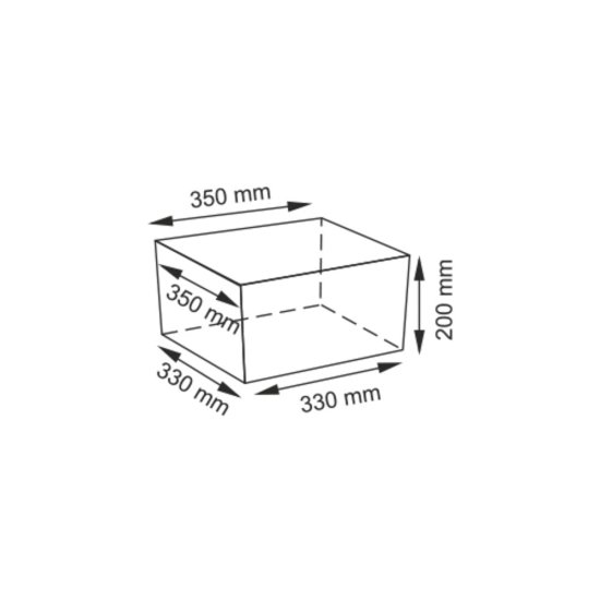 Корзина WasserKraft Alme 350х350х200 мм 24,5 л коричневая (WB-150-L)