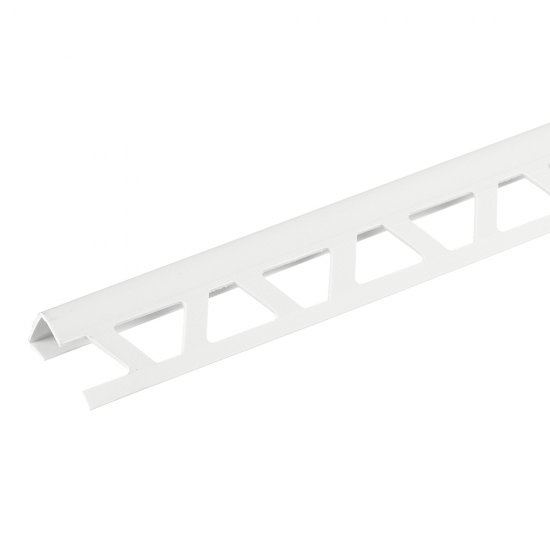 Уголок ПВХ для кафельной плитки внутренний 10 мм 2,5 м белый