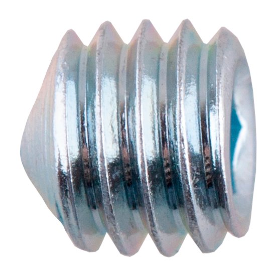 Винт установочный 4x4 мм сталь цвет серебро 4 шт.