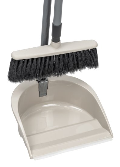 Совок и щетка Ленивка Люкс цвет капучино