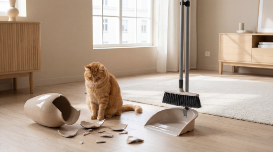 Совок и щетка Ленивка Люкс цвет капучино