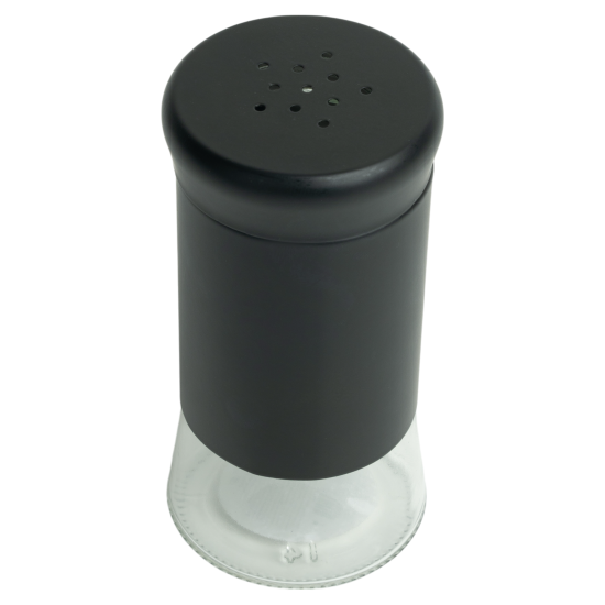 Солонка 0.1 л стекло/пластик цвет черный