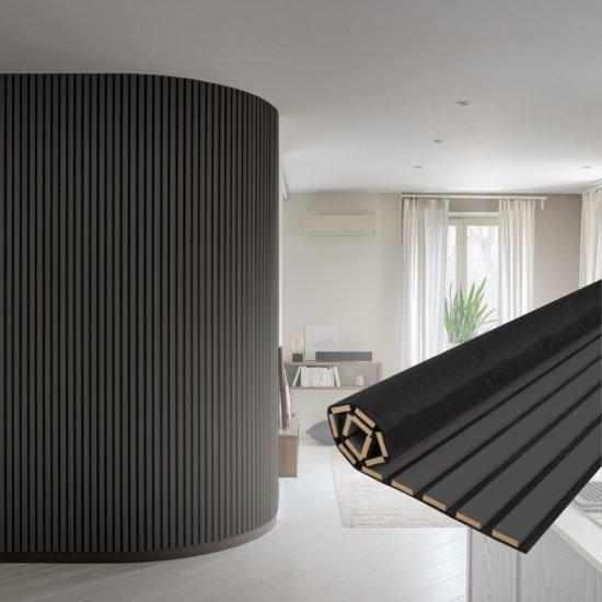 Панель акустическая 600х2780х9 мм Stella black lead 1,67 кв.м