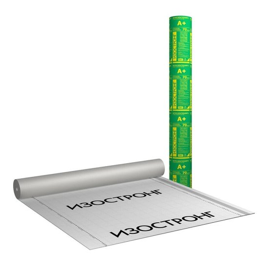 Ветро-влагозащита для стен/фасадов Изостронг А+ с монтажной лентой 75 г/м2 70 кв.м