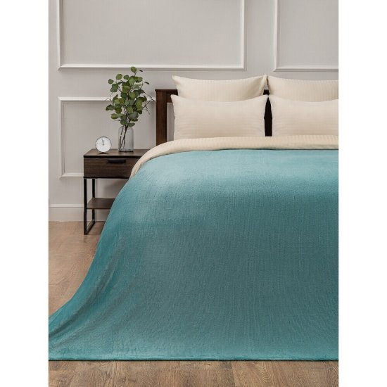 Плед 150х200 см TexRepublic микрофибра бирюзовый