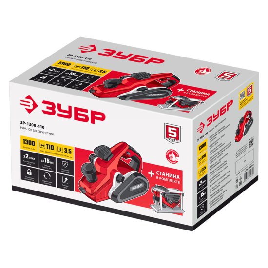 Рубанок электрический Зубр ЗР-1300-110 1300 Вт 110 мм
