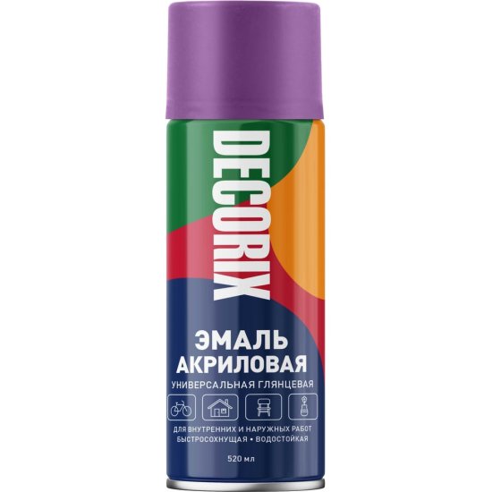 Универсальная аэрозольная акриловая эмаль Decorix 0101-12 DX