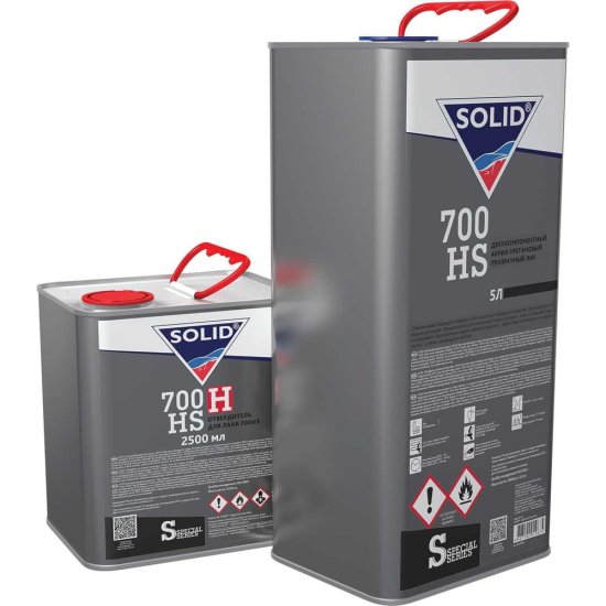 Прозрачный двухкомпонентный лак SOLID 700 HS - (5000+2500мл) - 2K