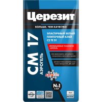 Эластичный плиточный клей для крупноформатного керамогранита Церезит СM17 АЭРОГЕЛЬ