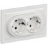 Розетка IEK Brite РСш12-3-БрБ встраиваемая белая со шторками (BR-R24-16-K01-F)