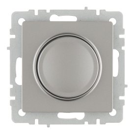 Диммер IEK Brite СС10-1-0-БрС встраиваемый сталь поворотно-нажимной (BR-D20-0600-K46)