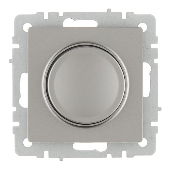Диммер IEK Brite СС10-1-0-БрС встраиваемый сталь поворотно-нажимной (BR-D20-0600-K46)