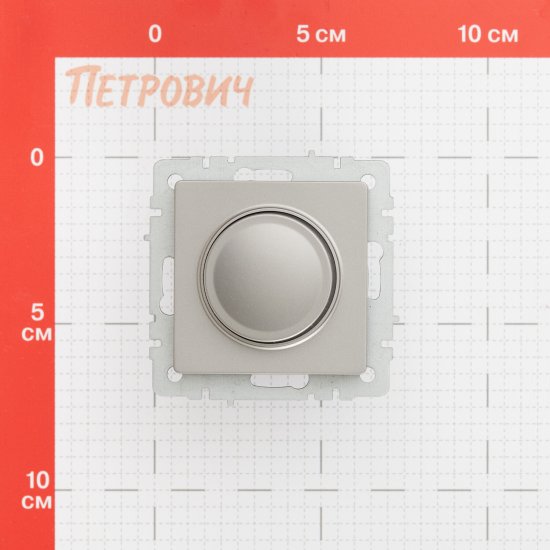 Диммер IEK Brite СС10-1-0-БрС встраиваемый сталь поворотно-нажимной (BR-D20-0600-K46)